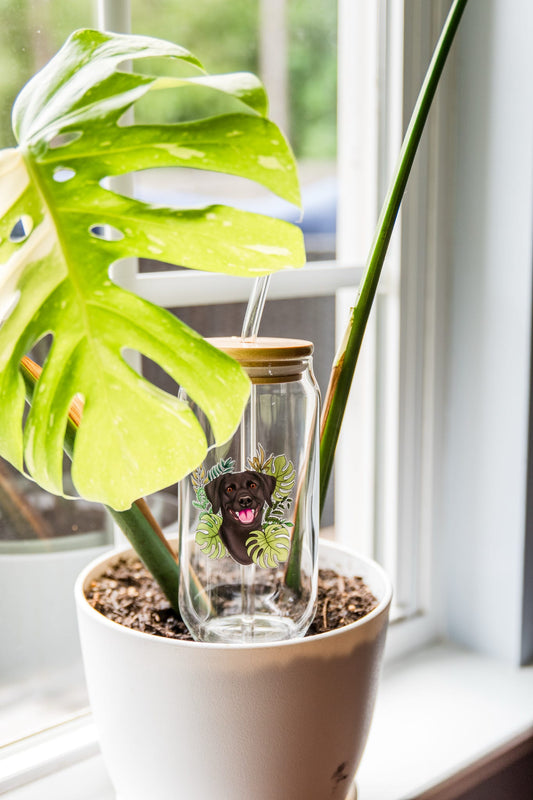 Custom Pawtrait Glass Cup