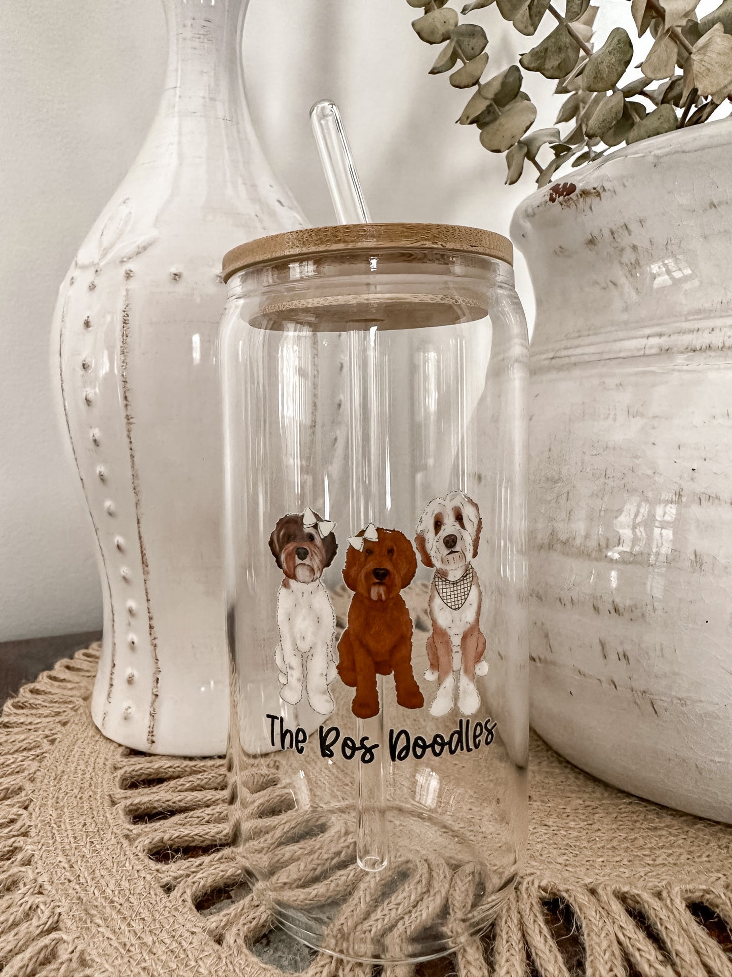 Custom Pawtrait Glass Cup