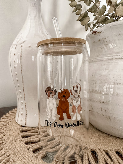 Custom Pawtrait Glass Cup