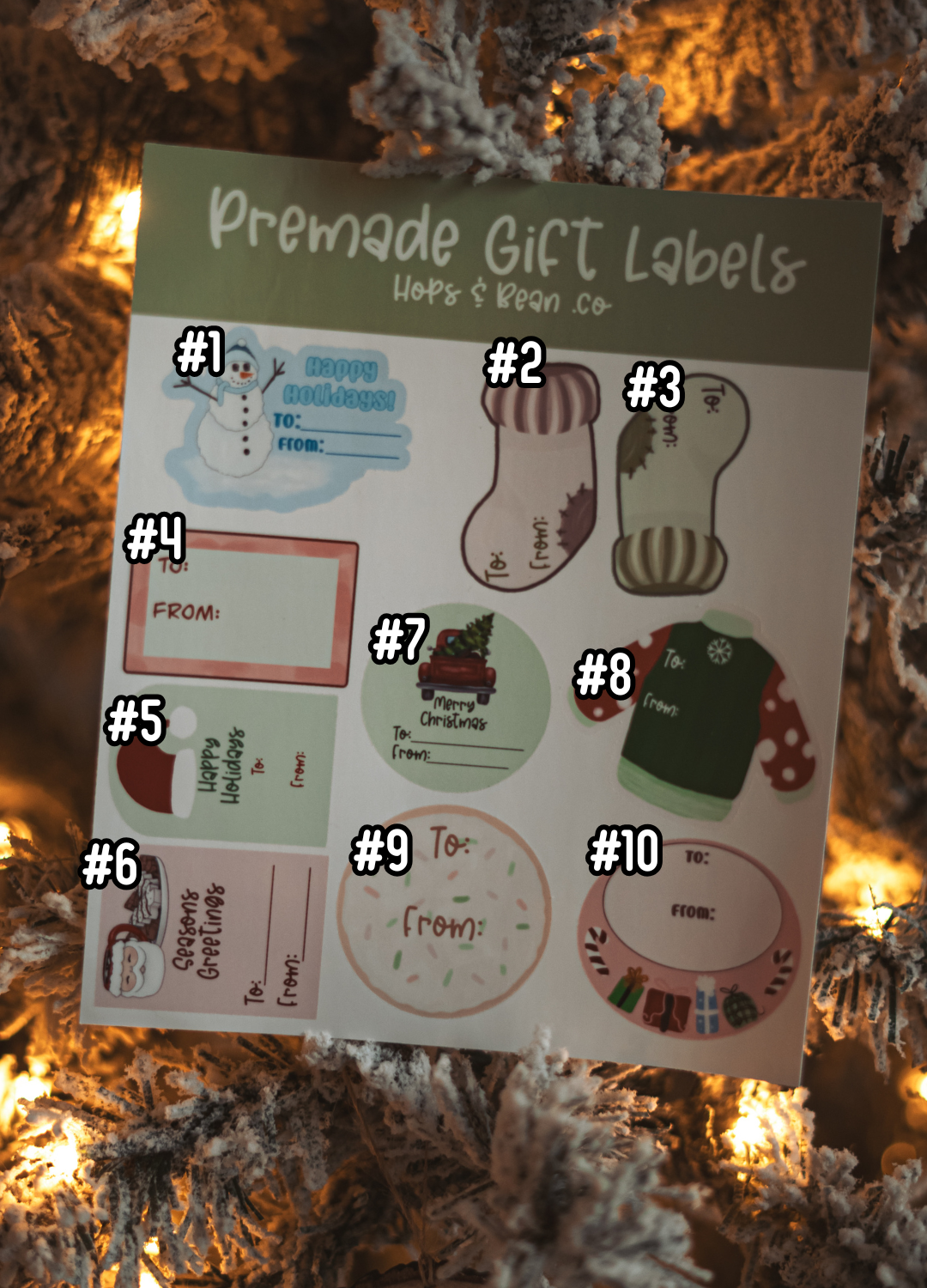 Premade Gift Labels