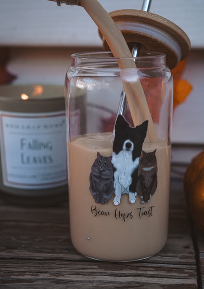 Custom Pawtrait Glass Cup