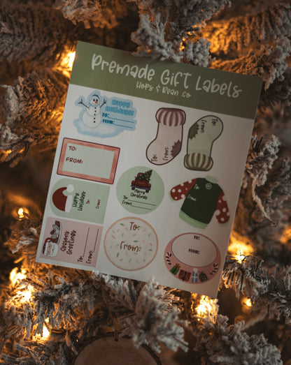 Premade Gift Labels