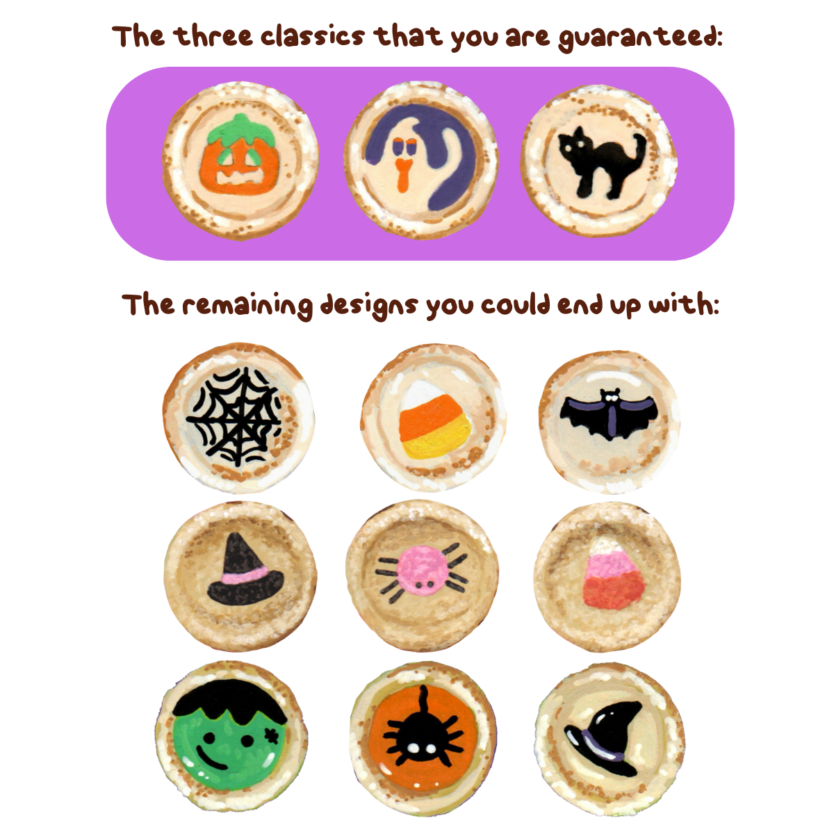 ~1" Halloween Cookie Pack - Assorted