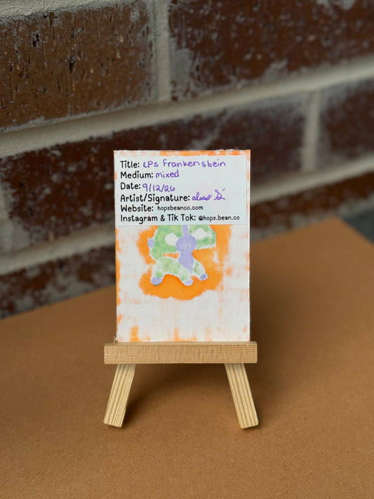 ACEO Original Mini Art "LPS Frankenstein” 2.5"x3.5"