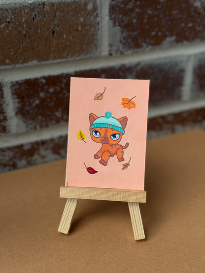 ACEO Original Mini Art "Fall LPS” 2.5"x3.5"
