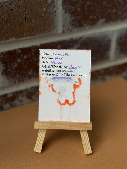 ACEO Original Mini Art "Witchy LPS” 2.5"x3.5"