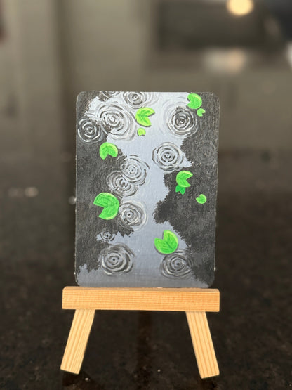 ACEO Original Mini Art "Rainy Lillies” 2.5"x3.5"