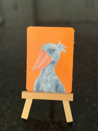 ACEO Original Mini Art "Shoebill” 2.5"x3.5"