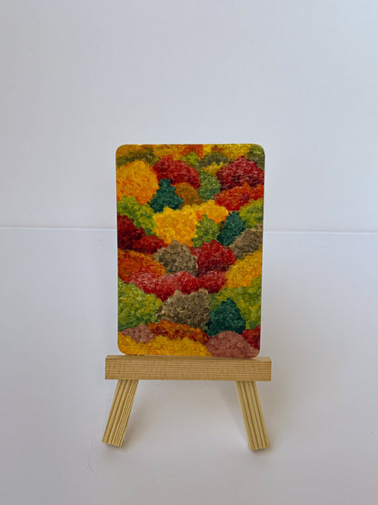 ACEO Original Mini Art "Autumn Forest” 2.5"x3.5"