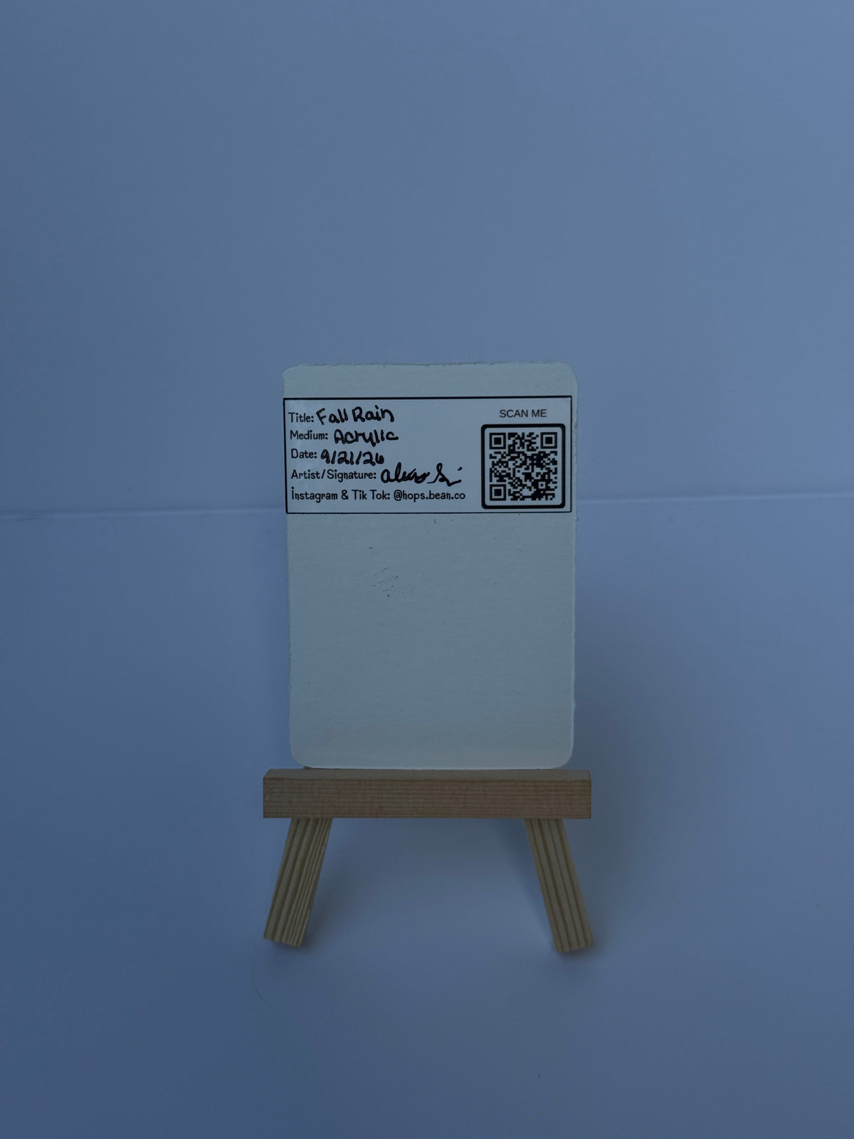 ACEO Original Mini Art "Fall Rain” 2.5"x3.5"