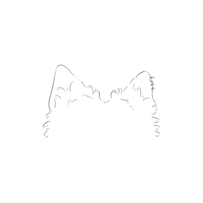 Custom Ear Outline Pawtrait (digital)