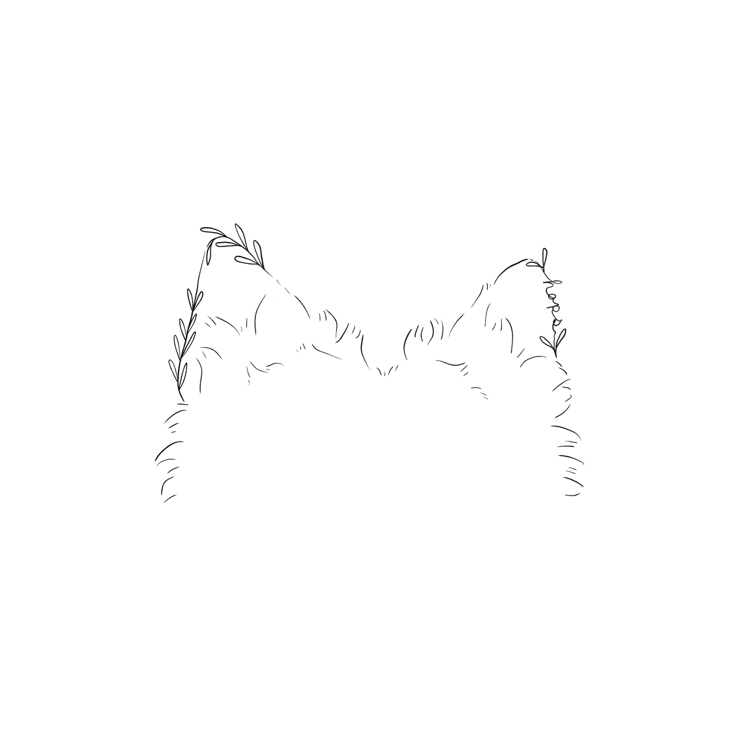 Custom Ear Outline Pawtrait (digital)