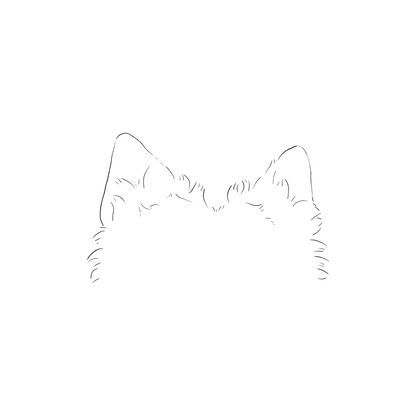 Custom Ear Outline Pawtrait (digital)