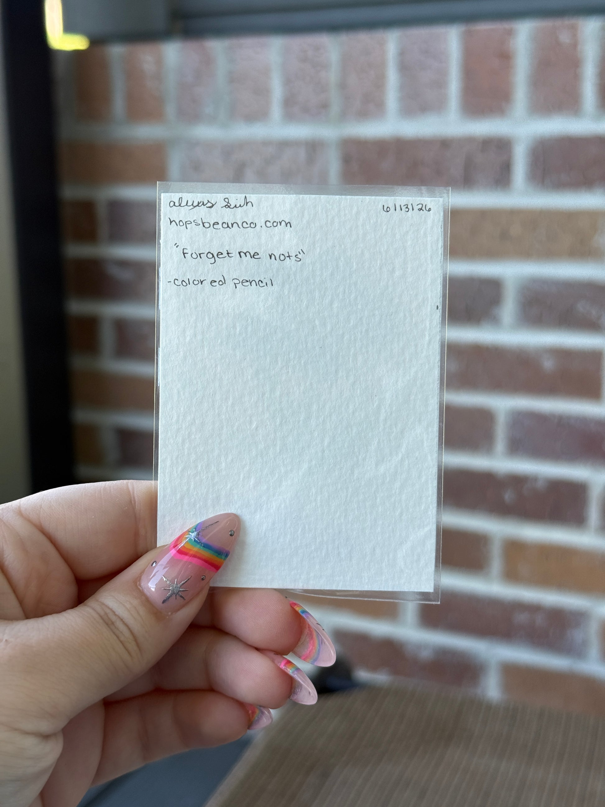 ACEO Original Mini Colored Pencil Art "Forget me nots” 2.5x3.5 // floral // flower // forgetmenot // gifts // artwork // (Copy)