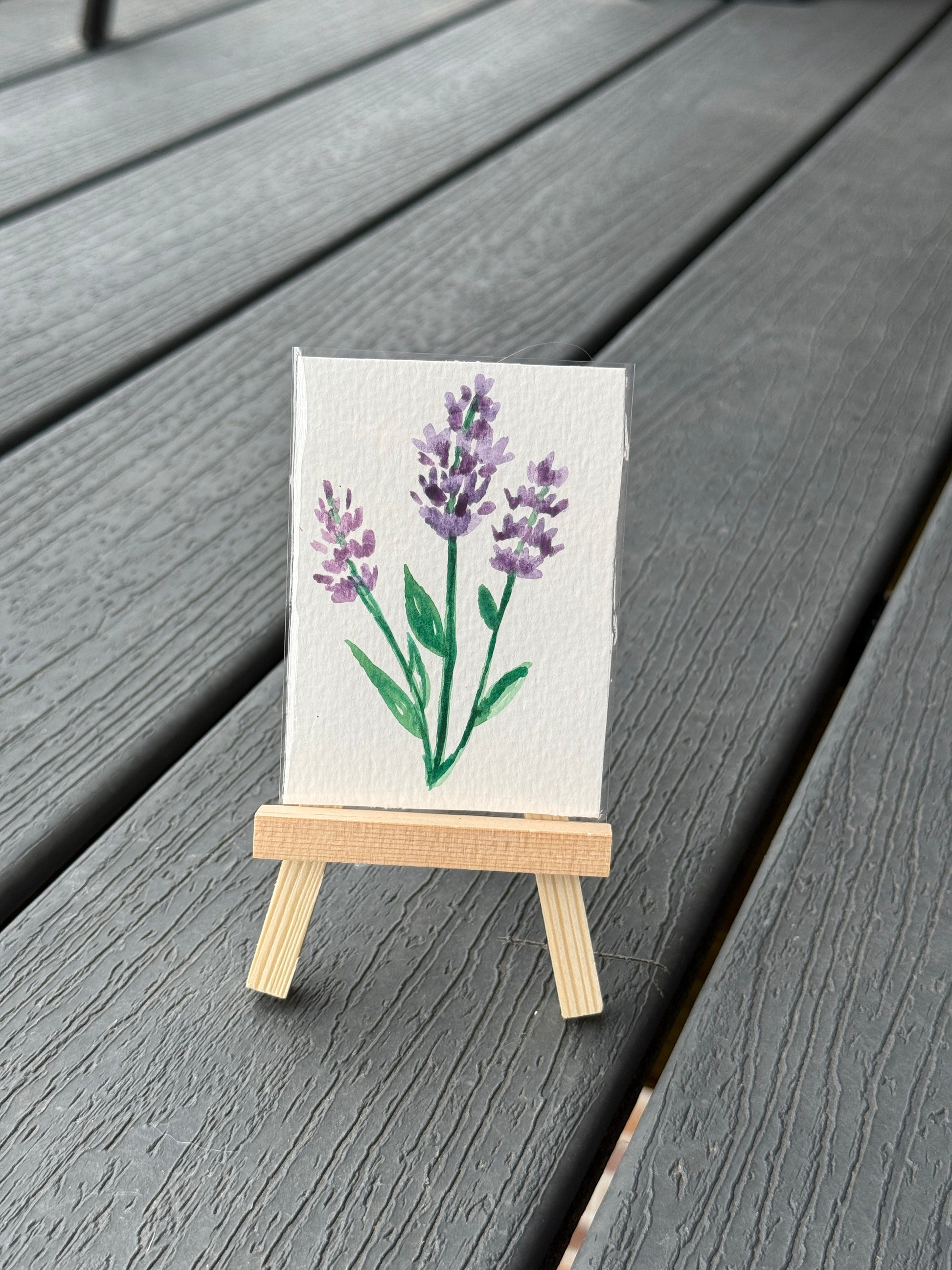 ACEO Original Mini Watercolor Art "Purple Flower 2” 2.5x3.5 // flower // floral // gift // purple //