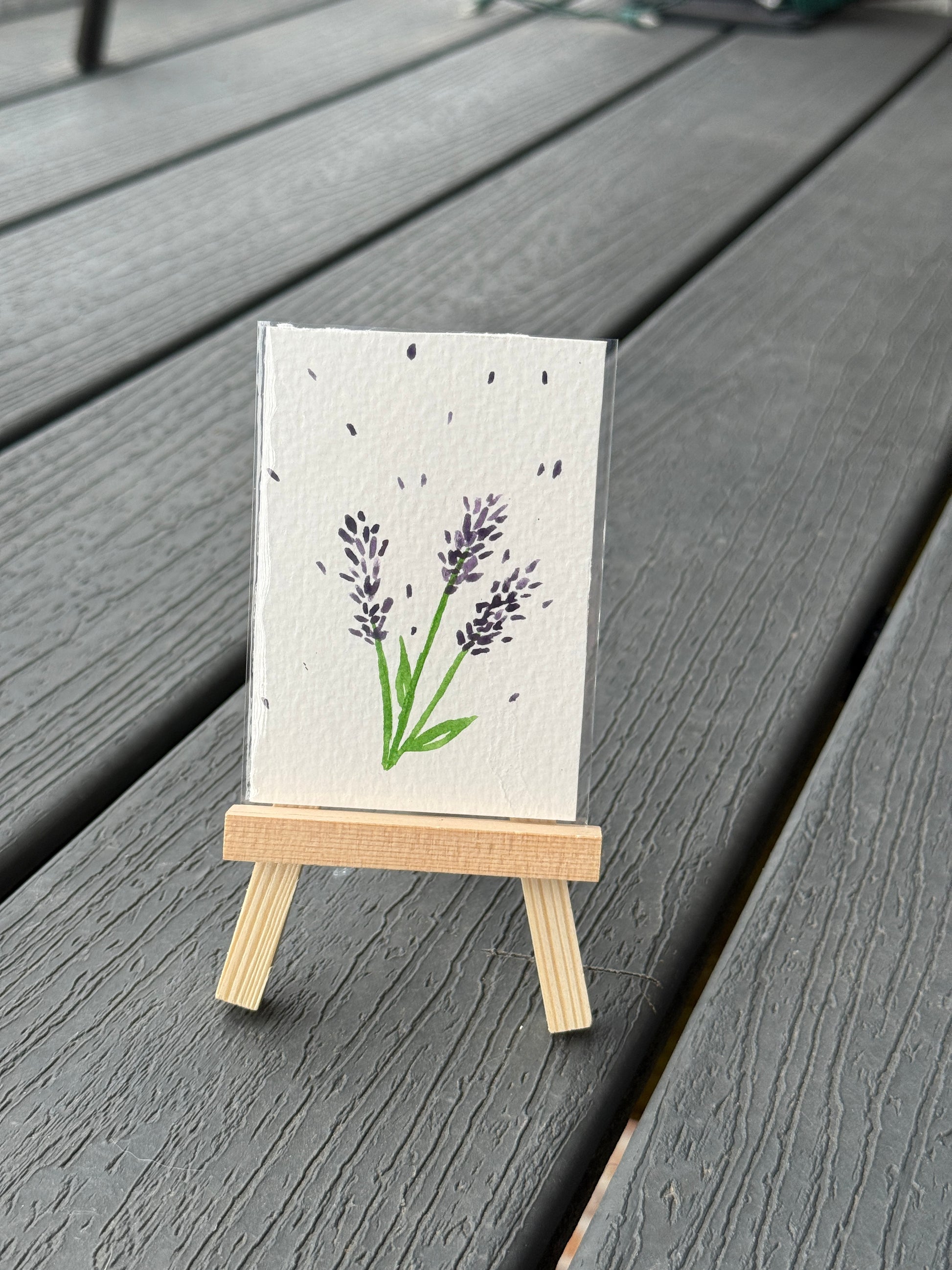 ACEO Original Mini Watercolor Art "Purple Flower 1” 2.5x3.5 // flower // floral // gift // purple //