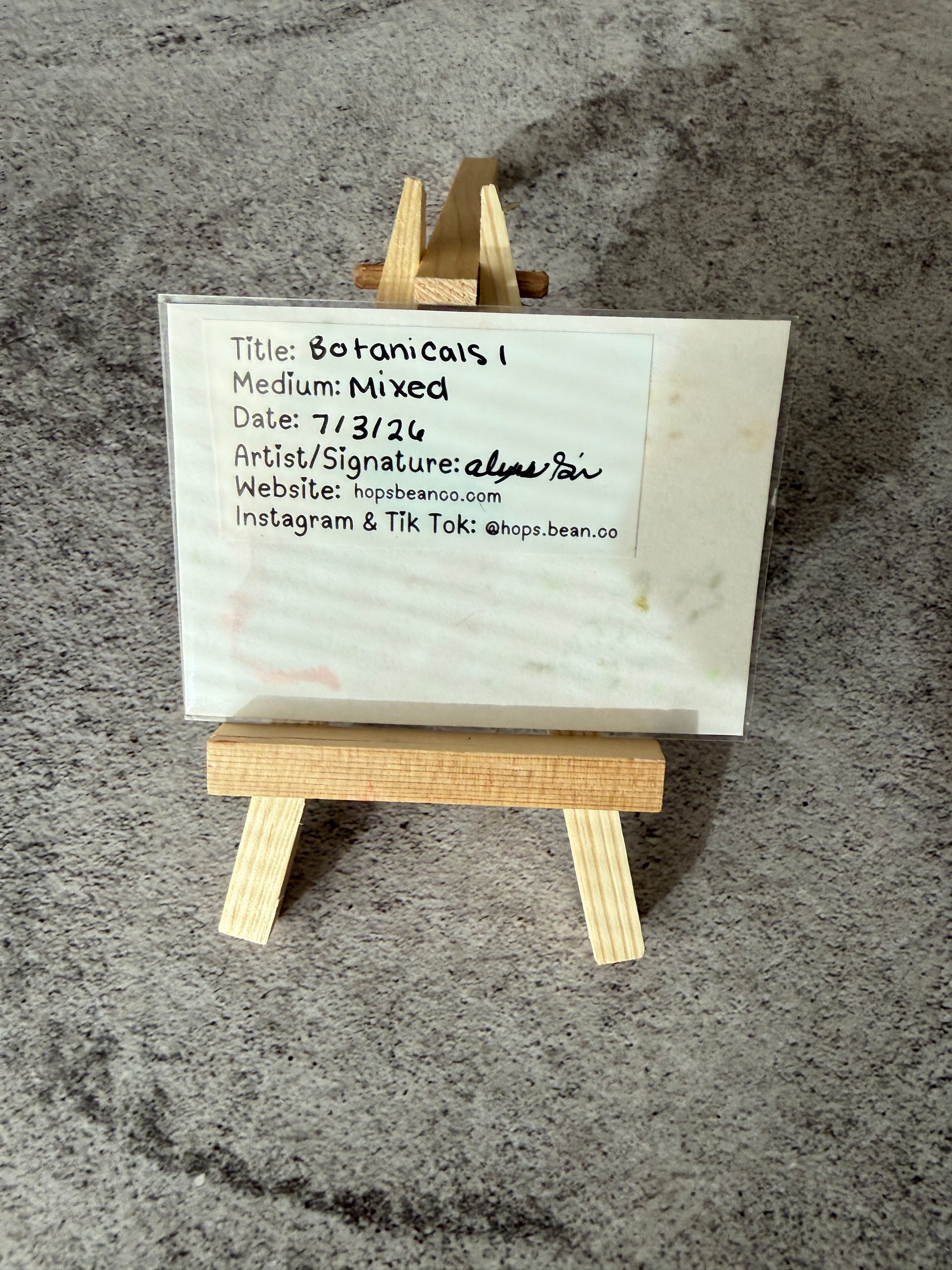 ACEO Original Mini Art "Botanicals 1” 2.5x3.5 // nature // art // outdoors // gift //
