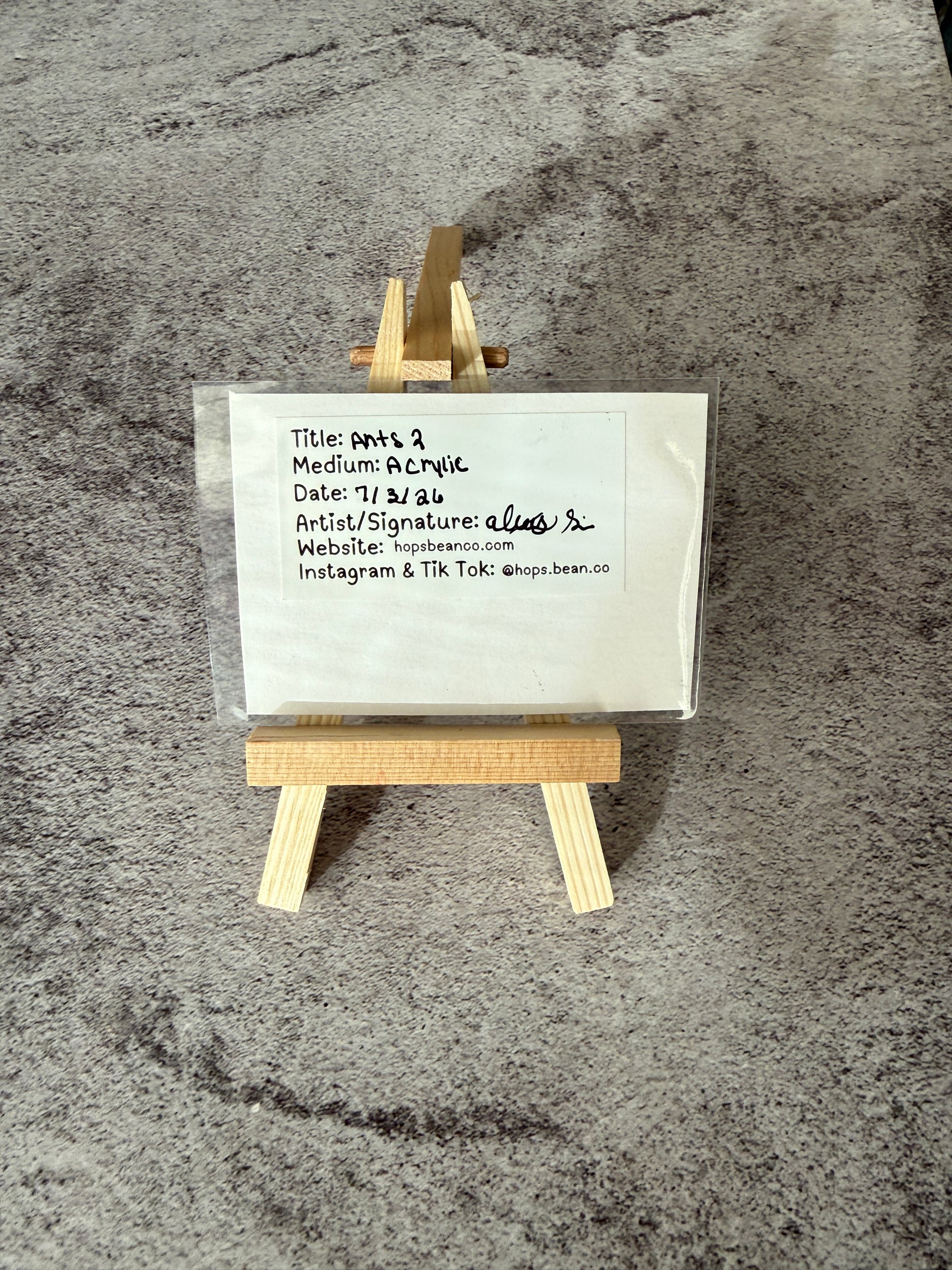 ACEO Original Mini Art "Ants 2” 2.5x3.5 // nature // insect // outdoors // ants //