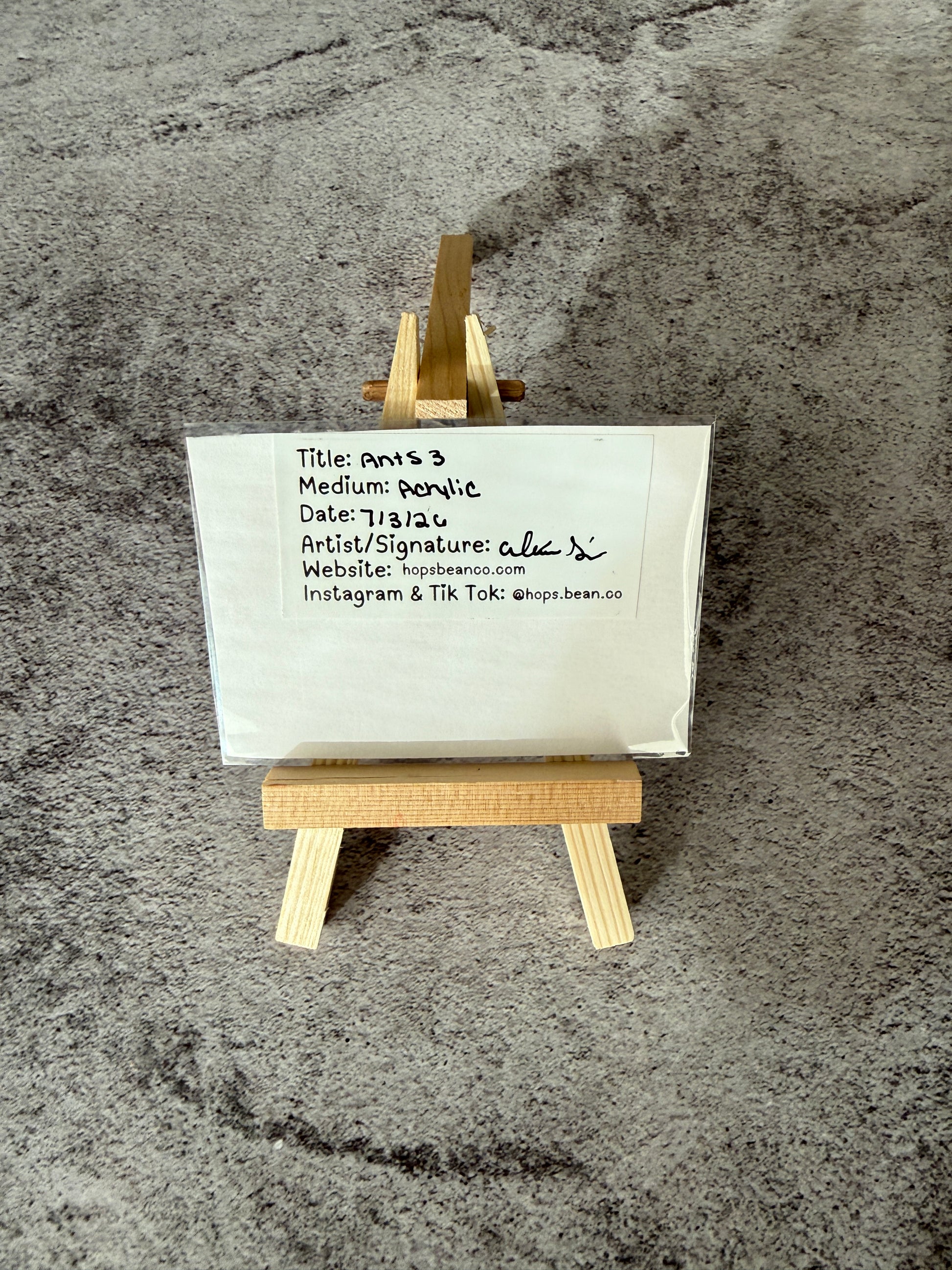 ACEO Original Mini Art "Ants 3” 2.5x3.5 // nature // insect // outdoors // ants //