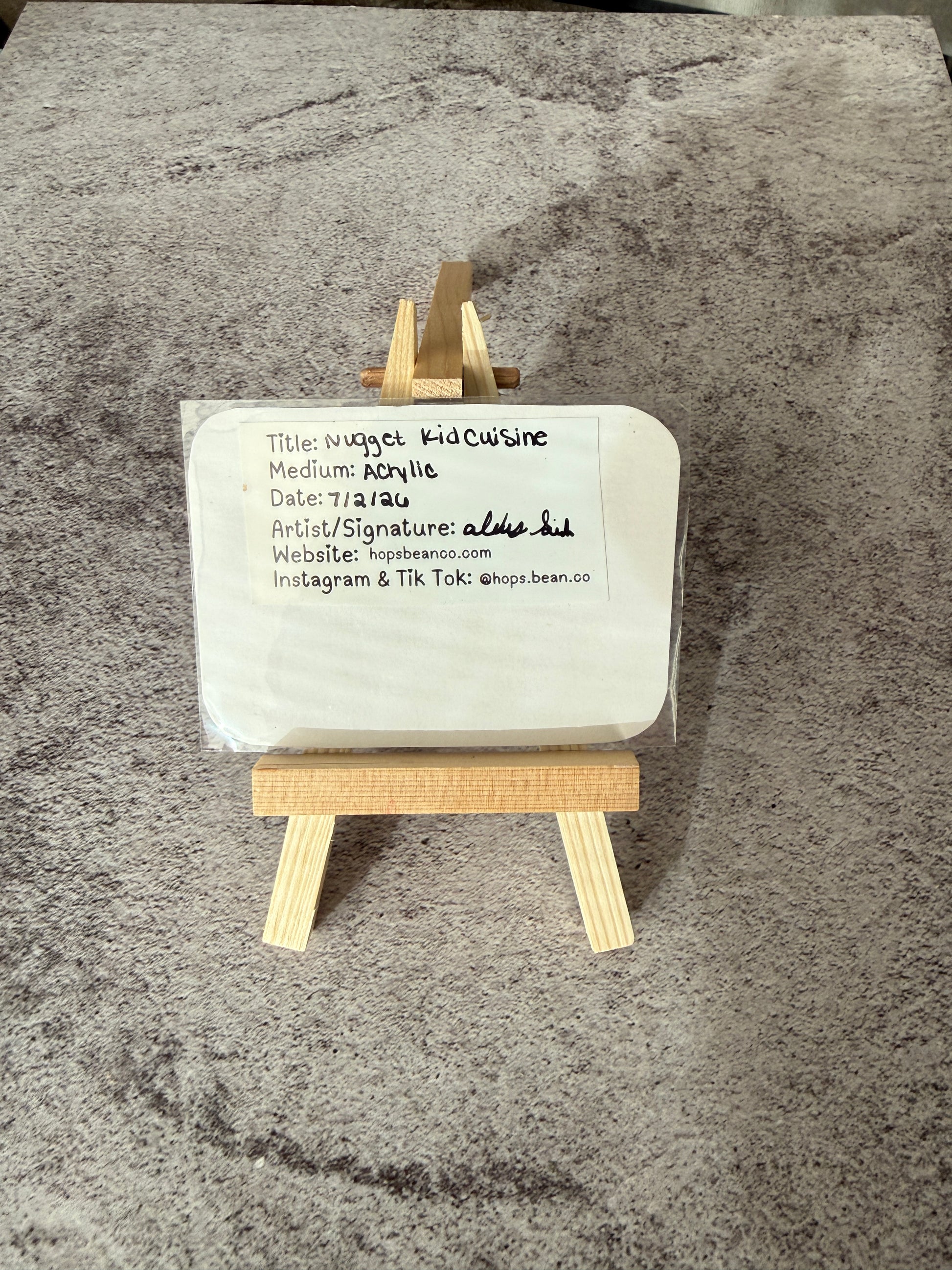 ACEO Original Mini Art "Nugget Kid Cuisine” 2.5x3.5 // nuggets // nostalgia // gift // throwback //