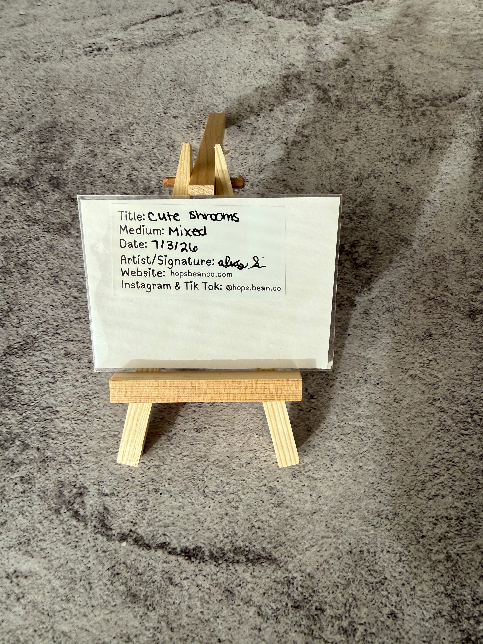 ACEO Original Mini Art "Cutie Shrooms” 2.5x3.5 // shrooms // nature // outdoors // gift //