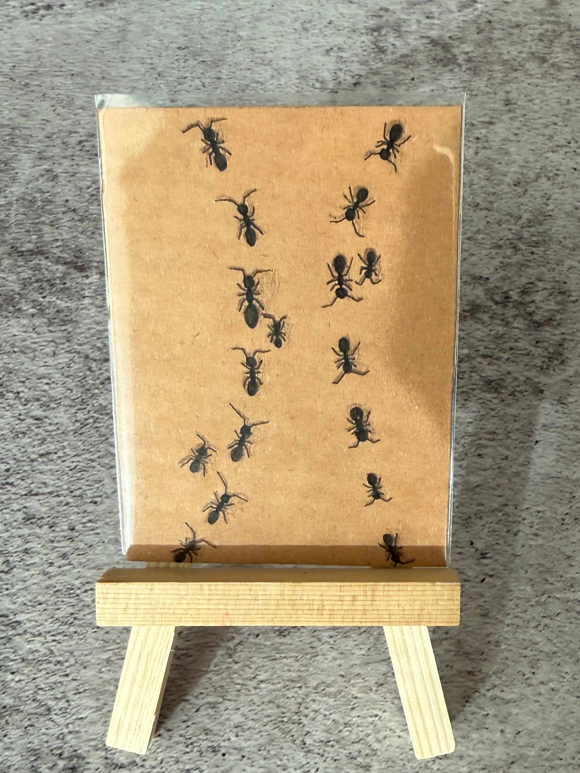 ACEO Original Mini Art "Ants 4” 2.5x3.5 // ant // insect // nature // gift //