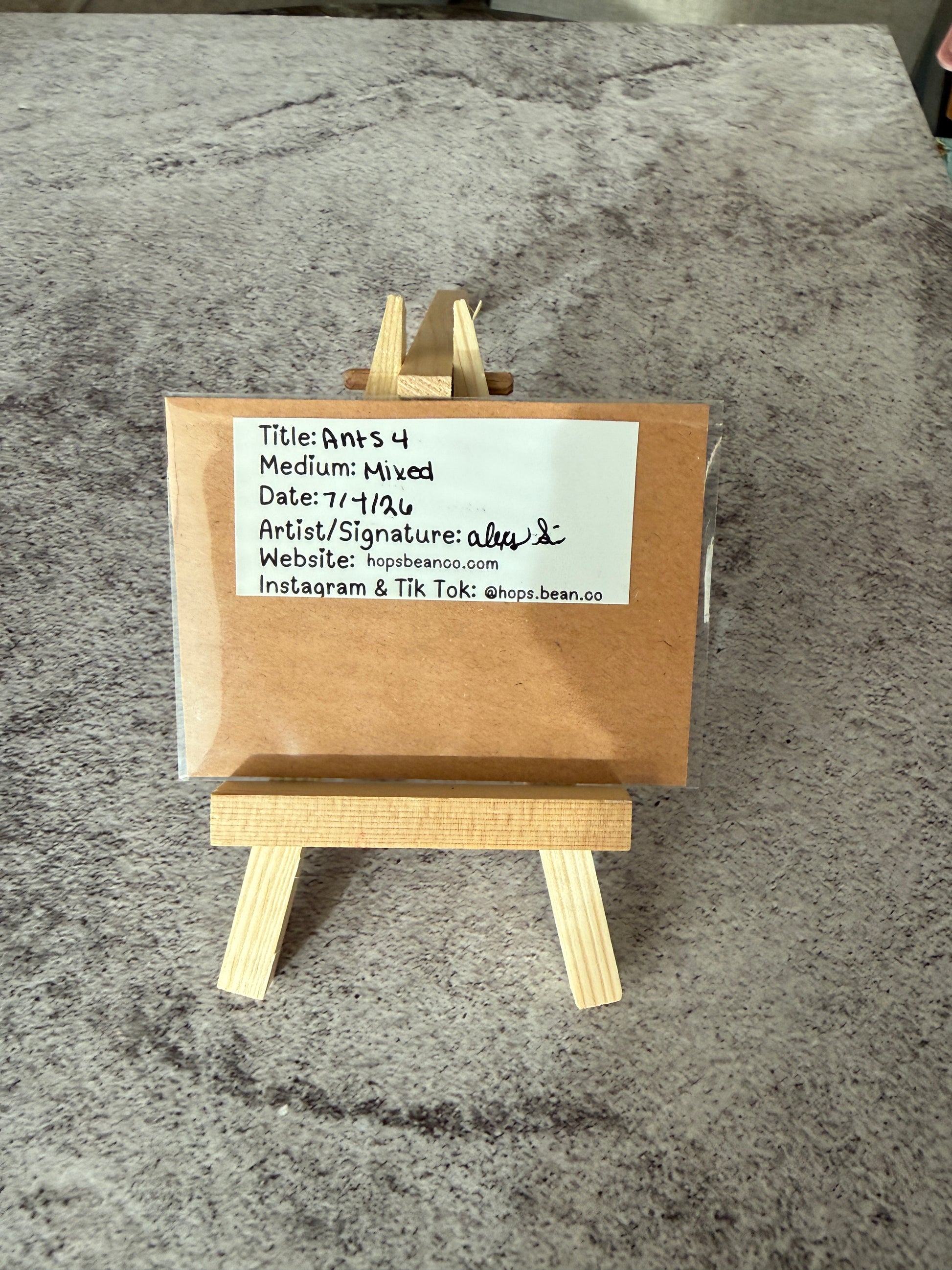 ACEO Original Mini Art "Ants 4” 2.5x3.5 // ant // insect // nature // gift //