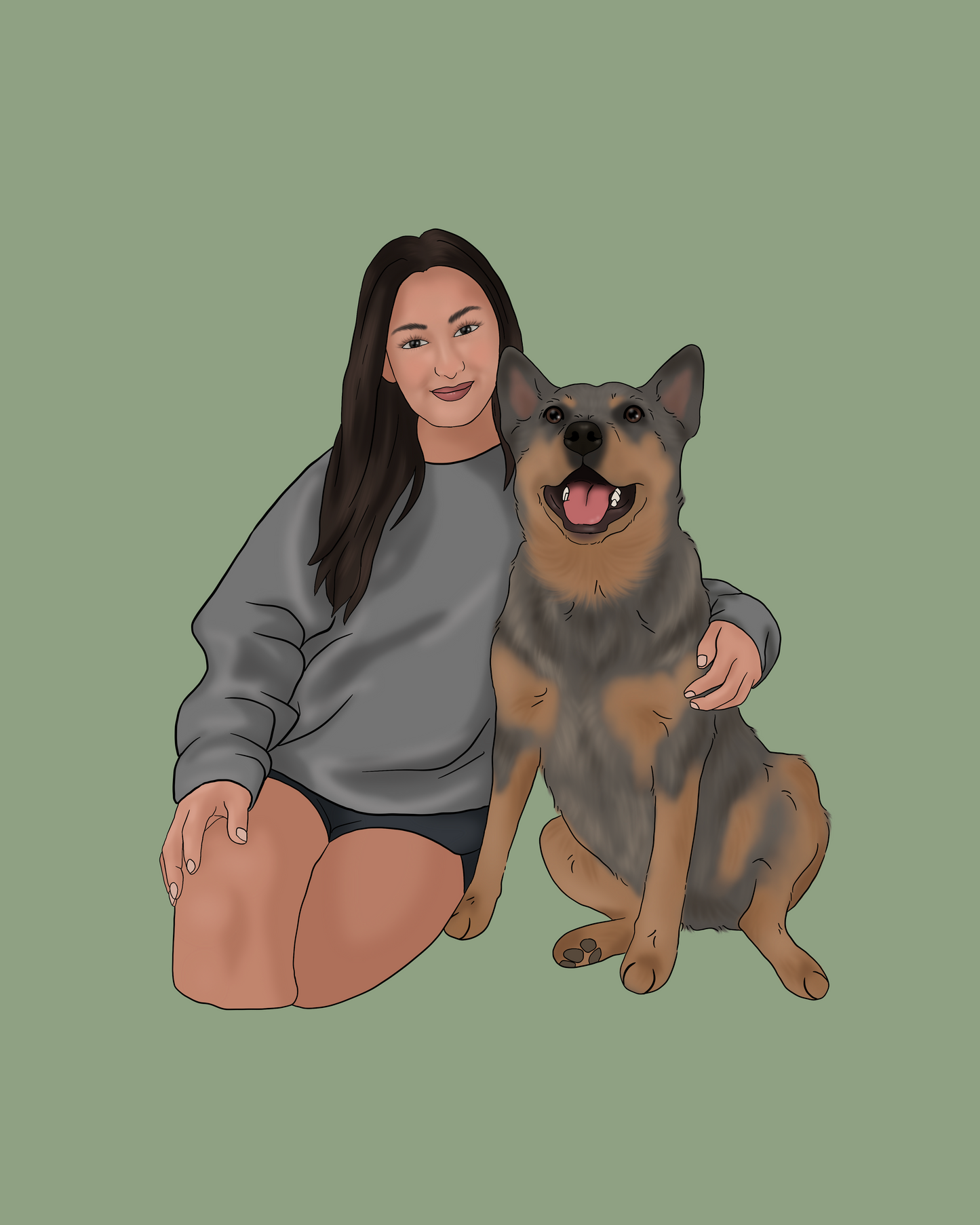 Custom Cartoon Pawtrait (digital)