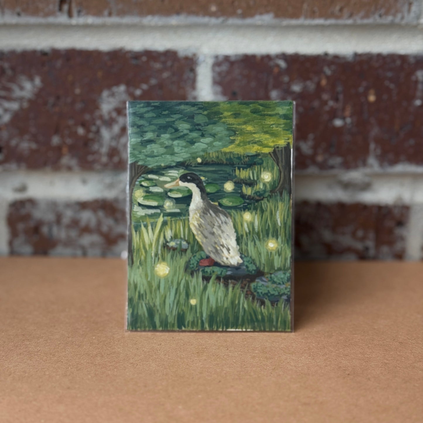 ACEO Original Mini Art "Lily Waddle” 2.5"x3.5"