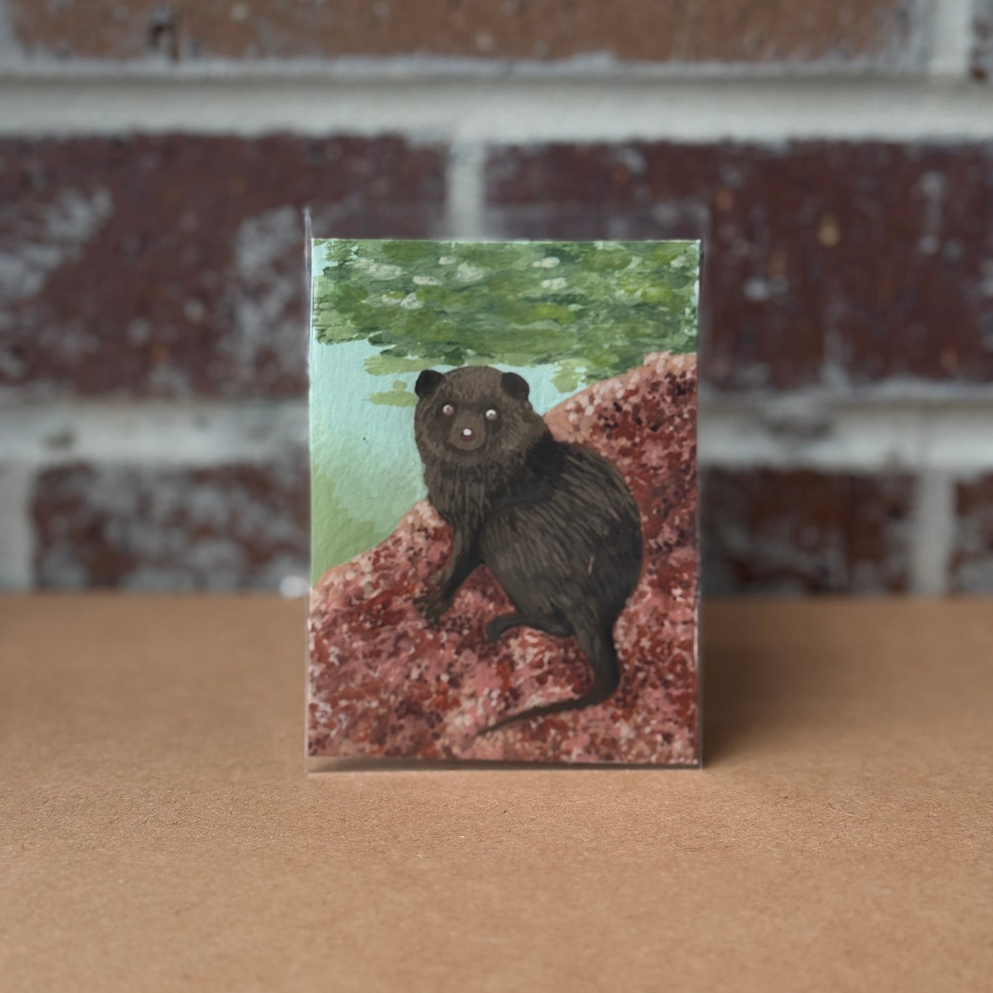 ACEO Original Mini Art "Mongoose” 2.5"x3.5"