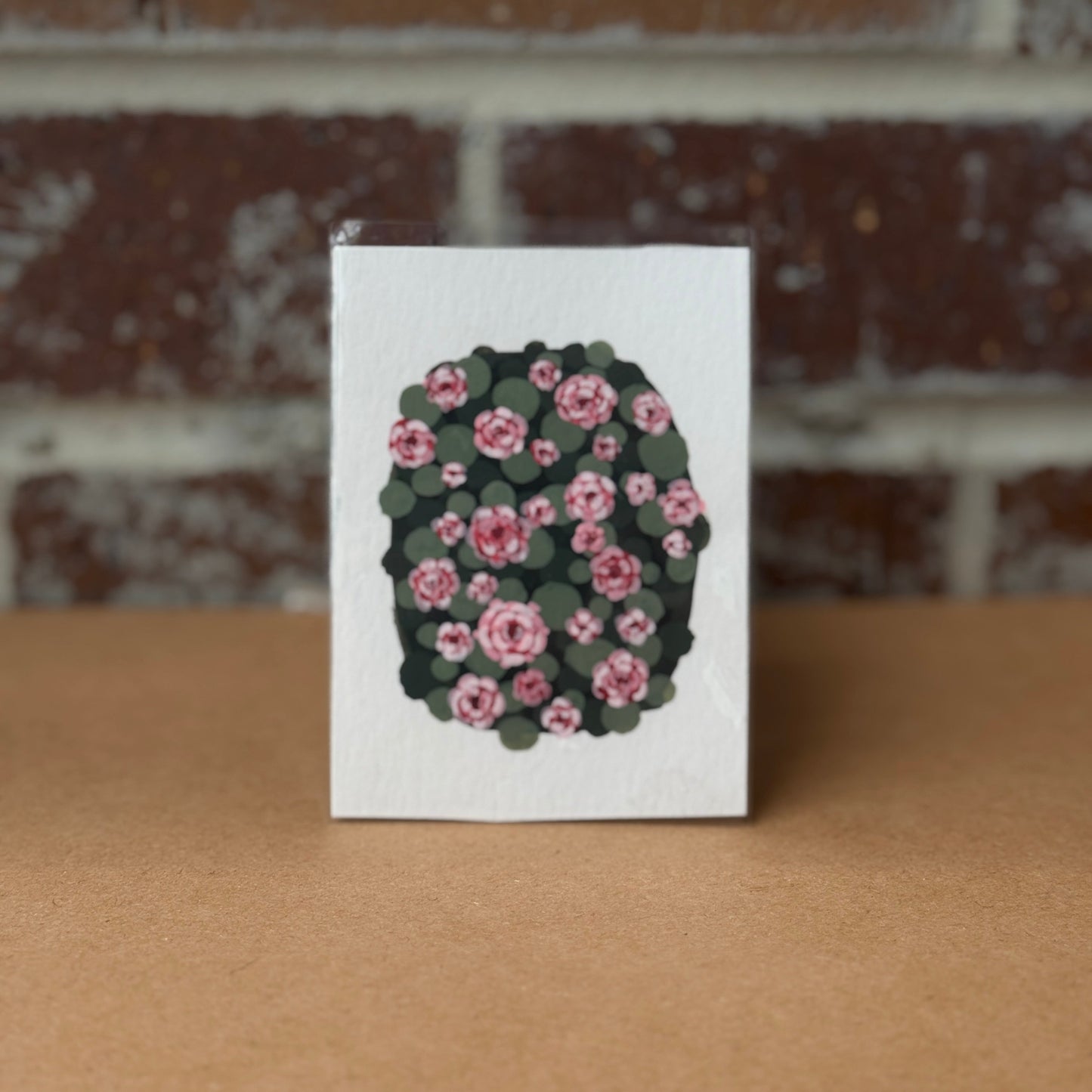 ACEO Original Mini Art "Pink Roses” 2.5"x3.5"