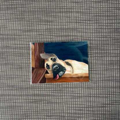 ACEO Original Mini Art "Hugo” 2.5"x3.5"