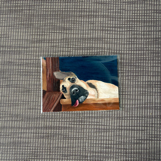 ACEO Original Mini Art "Hugo” 2.5"x3.5"